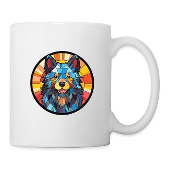 Schipperke chien race aquarelle verre Illustration - Mug blanc - blanc - Droite