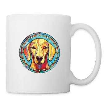 Sloughi Hunderasse bunte Aquarell-Illustration - Tasse - Weiß - Rechts