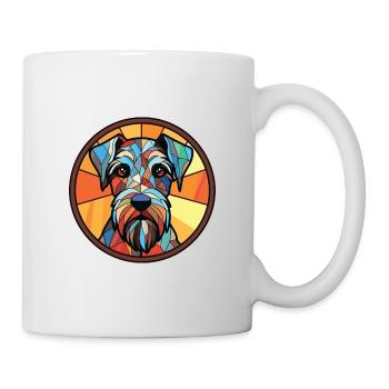 Standard Schnauzer chien race aquarelle colorée - Mug blanc - blanc - Droite
