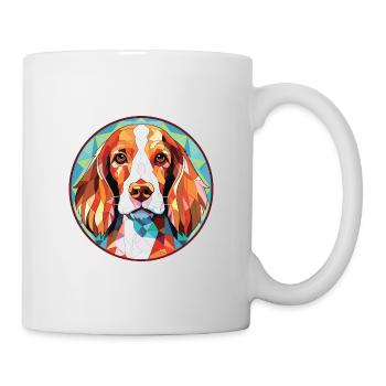 Welsh Springer Spaniel Dog Breed Watercolor Glass - Mug - white - Right