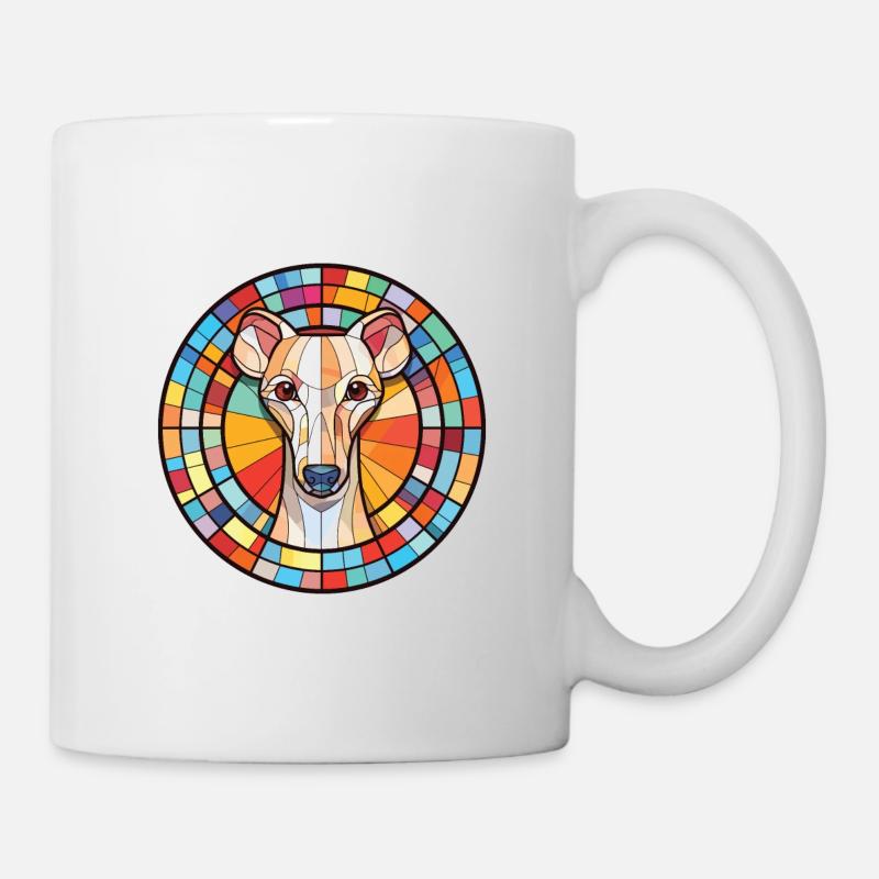 Whippet-Hunderasse Bunte Aquarell-Illustration - Tasse - Weiß