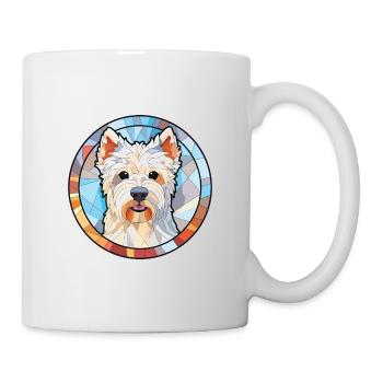 West Highland White Terrier Hunderasse Aquarell - Tasse - Weiß - Rechts