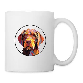 Pointage à poil dur Griffon chien race aquarelle - Mug blanc - blanc - Droite