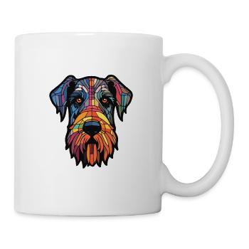 Giant Schnauzer Dog Breed Watercolor Illustration - Mug - white - Right