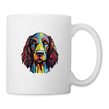 German Longhaired Pointer Dog Breed Watercolor - Mug - white - Right