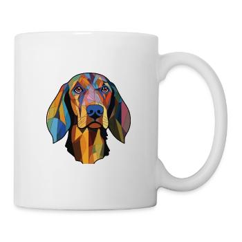 Eurohound chien scandinave race verre aquarelle - Mug blanc - blanc - Droite