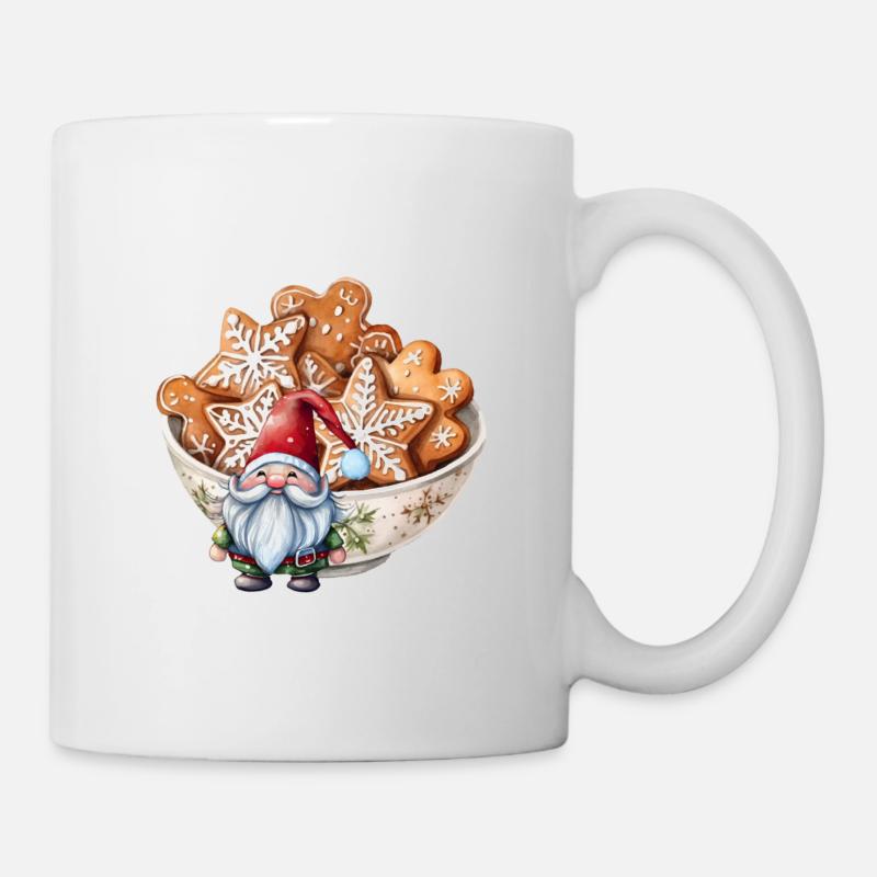 Skandinavischer Weihnachtswichtel - Tasse - Weiß