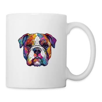 Bouledogue anglais chien race aquarelle Illustration - Mug blanc - blanc - Droite