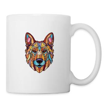 Berger d’Europe de l’Est race chien aquarelle verre - Mug blanc - blanc - Droite