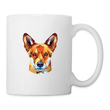 Dingo-Hunderasse Bunte Aquarell-Illustration - Tasse - Weiß - Rechts
