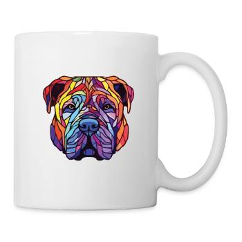 Illustration à l’aquarelle de race de chien chinois Shar Pei - Mug blanc - blanc - Droite