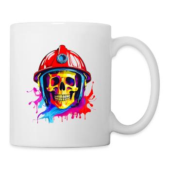 Firefighter Skull - Mug - white - Right