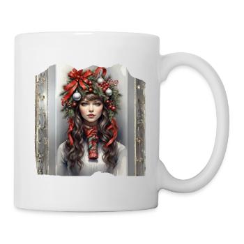 Père Noël réveillon de Noël messe de minuit arbres de Noël cadeaux - Mug blanc - blanc - Droite