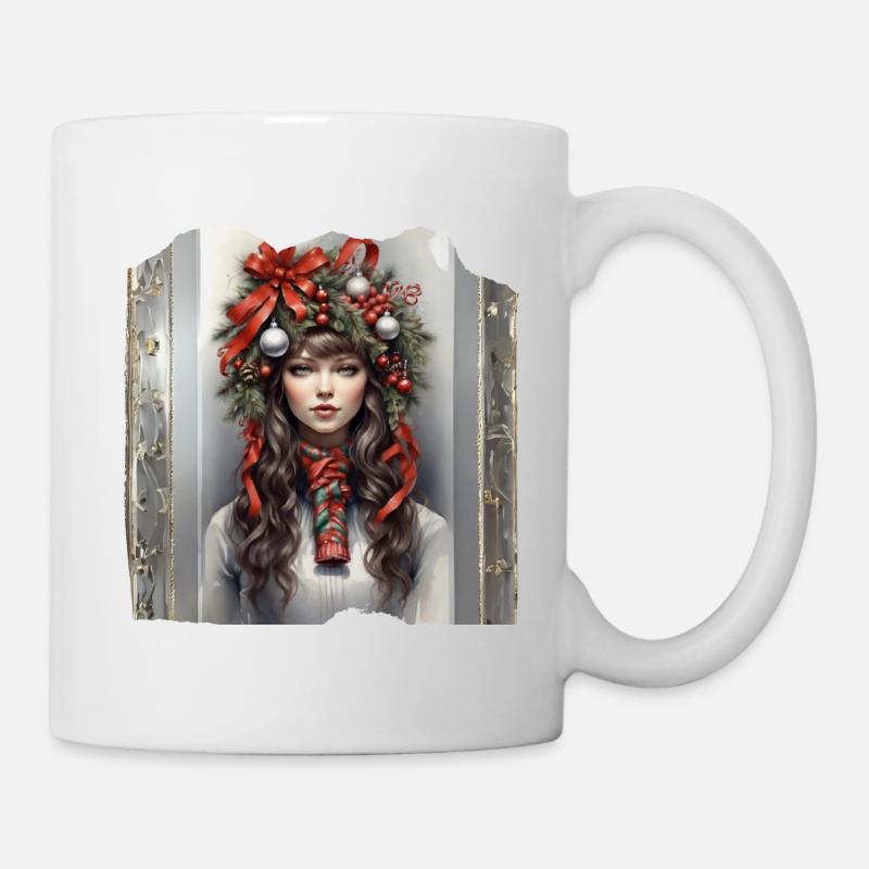 Weihnachtsmann Heiligabend Mitternachtsmesse Weihnachtsbaum Geschenke - Tasse - Weiß