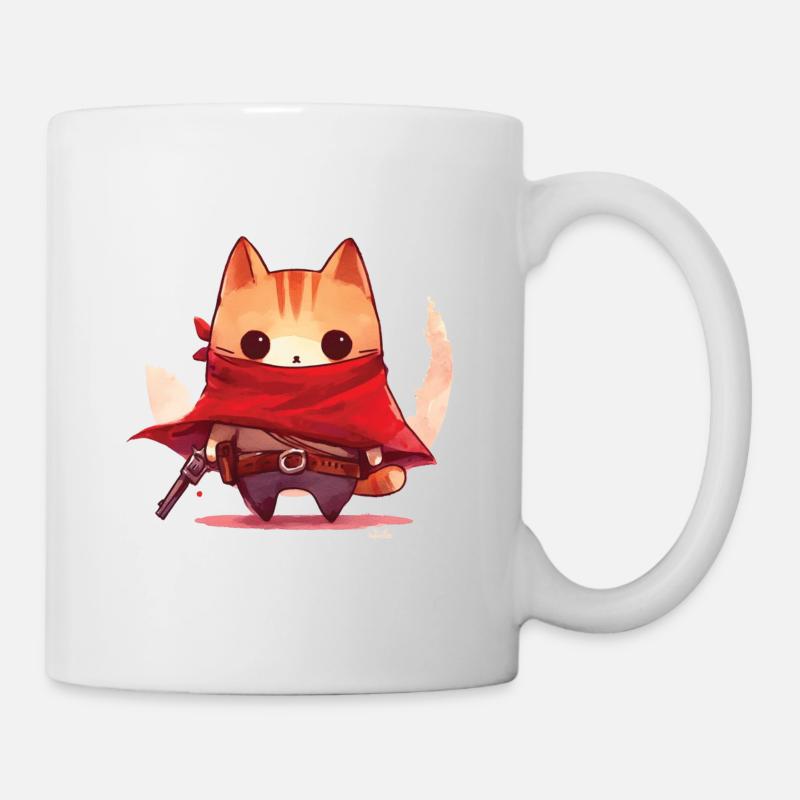 Cat dressed as a cowboy - Mug - white