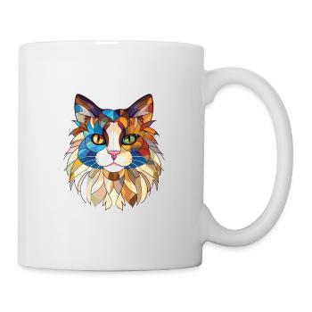 Ragdoll Cat Breed Illustration aquarelle colorée - Mug blanc - blanc - Droite