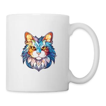 Ragamuffin chat coloré aquarelle illustration - Mug blanc - blanc - Droite