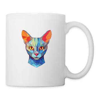 Illustration d’aquarelle colorée de chat bleu russe - Mug blanc - blanc - Droite