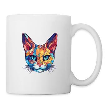 Pixie Bob Cat Colorful Watercolor Pet Illustration - Mug - white - Right
