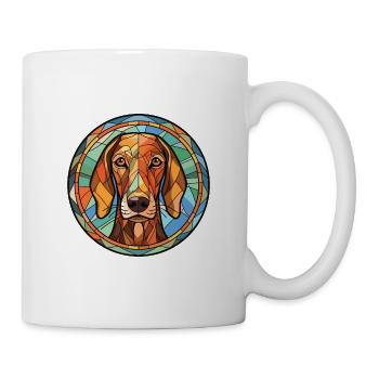 Chien courant andalou race chien aquarelle Illustration - Mug blanc - blanc - Droite