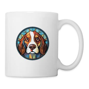 Ariegeois race chien aquarelle verre illustration - Mug blanc - blanc - Droite