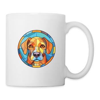 Akbash Hunderasse bunte Aquarell-Illustration - Tasse - Weiß - Rechts