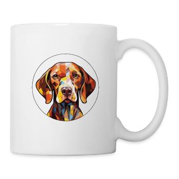 Ariege Pointer Hund Rasse Aquarell Illustration - Tasse - Weiß - Rechts