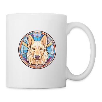 Berger Blanc Suisse Dog Breed Colorful Watercolor - Mug - white - Right