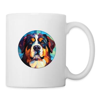 Berner Laufhund Dog Breed Watercolor Illustration - Mug - white - Right