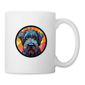 Terrier russe noir chien race verre aquarelle - Mug blanc - blanc - Droite