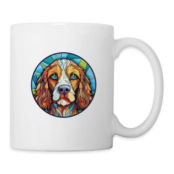 Brikett Griffon Vendeen Hunderasse Aquarellglas - Tasse - Weiß - Rechts