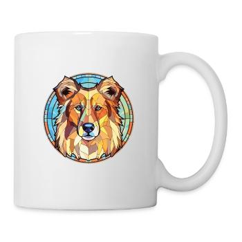 Karpaten-Schäferhund-Rasse buntes Aquarell - Tasse - Weiß - Rechts
