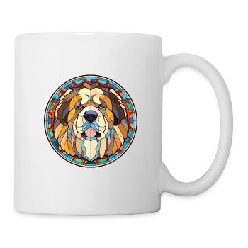 Caucasian Shepherd Dog Breed Colorful Watercolor - Mug - white - Right