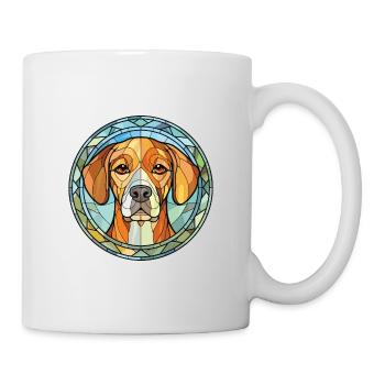 Gascon Saintongeois chien race aquarelle colorée - Mug blanc - blanc - Droite