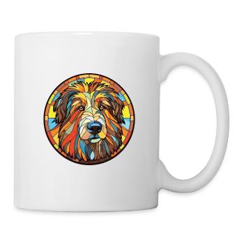 Catalan Sheepdog Dog Breed Watercolor Illustration - Mug - white - Right