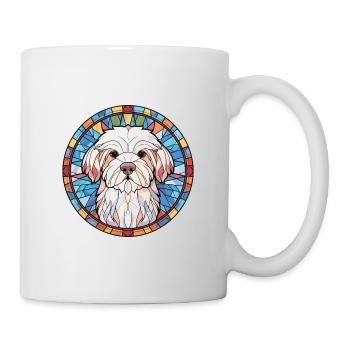 Coton De Tuléar race chien aquarelle illustration - Mug blanc - blanc - Droite