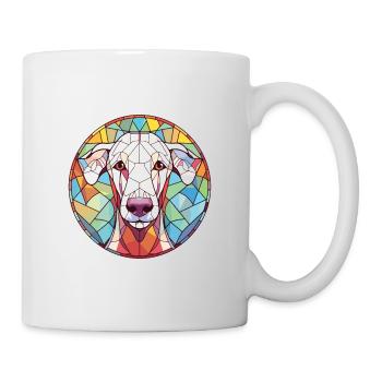 Bedlington Terrier chien race aquarelle colorée - Mug blanc - blanc - Droite