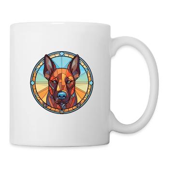 Belgian Shepherd Malinois Dog Breed Watercolor - Mug - white - Right