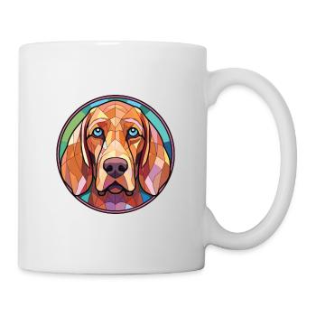 Bloodhound chien race aquarelle verre Illustration - Mug blanc - blanc - Droite