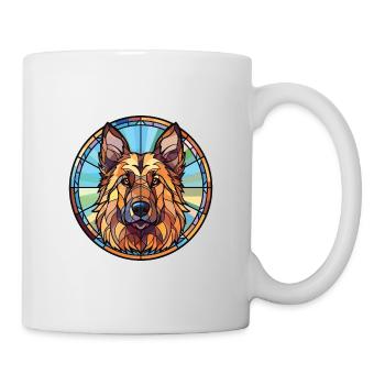 Bohemian Shepherd Dog Breed Colorful Watercolor - Mug - white - Right