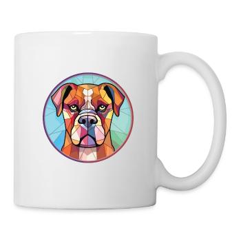 Boxer-Hundsrasse bunte Aquarell-Illustration - Tasse - Weiß - Rechts