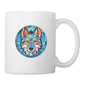 Tchécoslovaque, chien-loup, chien, race, aquarelle colorée - Mug blanc - blanc - Droite