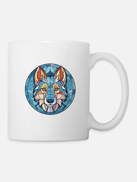 Tchécoslovaque, chien-loup, chien, race, aquarelle colorée - Mug blanc - blanc