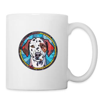 Dalmatiner Hund Rasse Aquarell Glas Illustration - Tasse - Weiß - Rechts