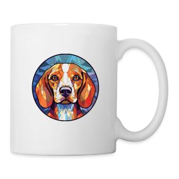 Beagle Harrier Hunderasse Aquarell Illustration - Tasse - Weiß - Rechts