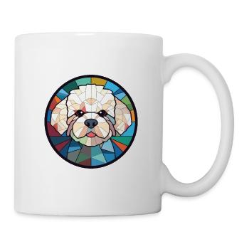 Bichon frisé chien race aquarelle Illustration - Mug blanc - blanc - Droite