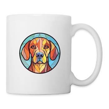 Broholmer Hunderasse Aquarell Glas Illustration - Tasse - Weiß - Rechts