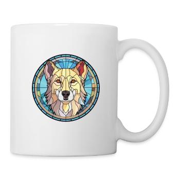 Anatolian Shephard Dog Breed Colorful Watercolor - Mug - white - Right