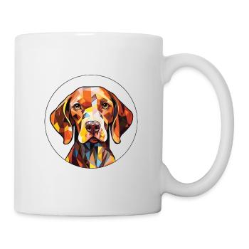 Ariege Pointer Hund Rasse Aquarell Illustration - Tasse - Weiß - Rechts