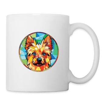 Australian Silky Terrier Dog Breed Watercolor - Mug - white - Right